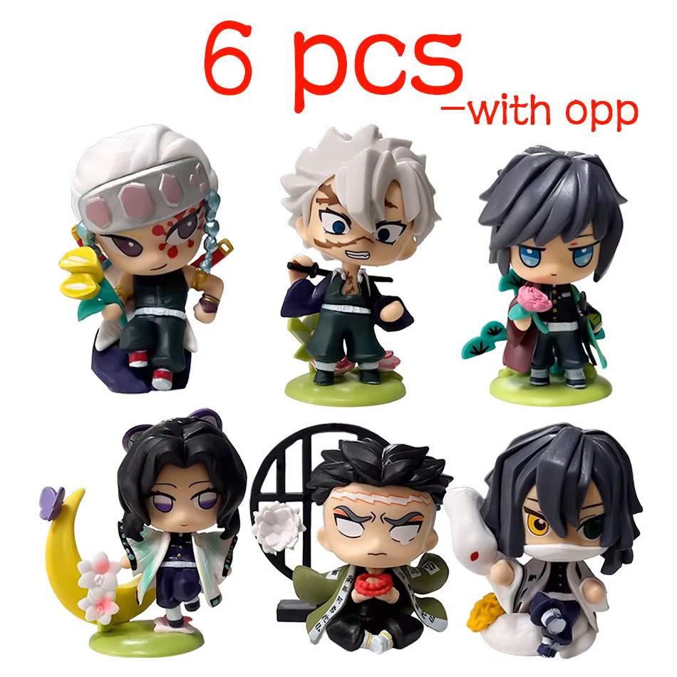 ! Anime Demon Slayer Blind Box Figure Tanjiro Kamado Nezuko cartoon PVC Model Desktop Ornament Child Christmas  New Year Gift