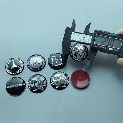 For Mercedes Benz 29mm 38mm Curved Logo Cap Multimedia Knob Hood Cover Badge for Mercedes Benz AMG Star Wheat Apple Tree Car Emb
