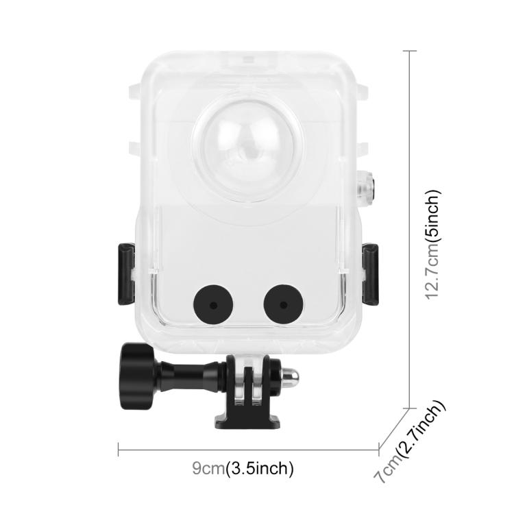 Dla DJI Osmo 360 PULUZ Wodoodporna Obudowa Kamery 40m Głębokosci Obudowa do Nurkowania Pokrowiec Podwodny (Przezroczysty)