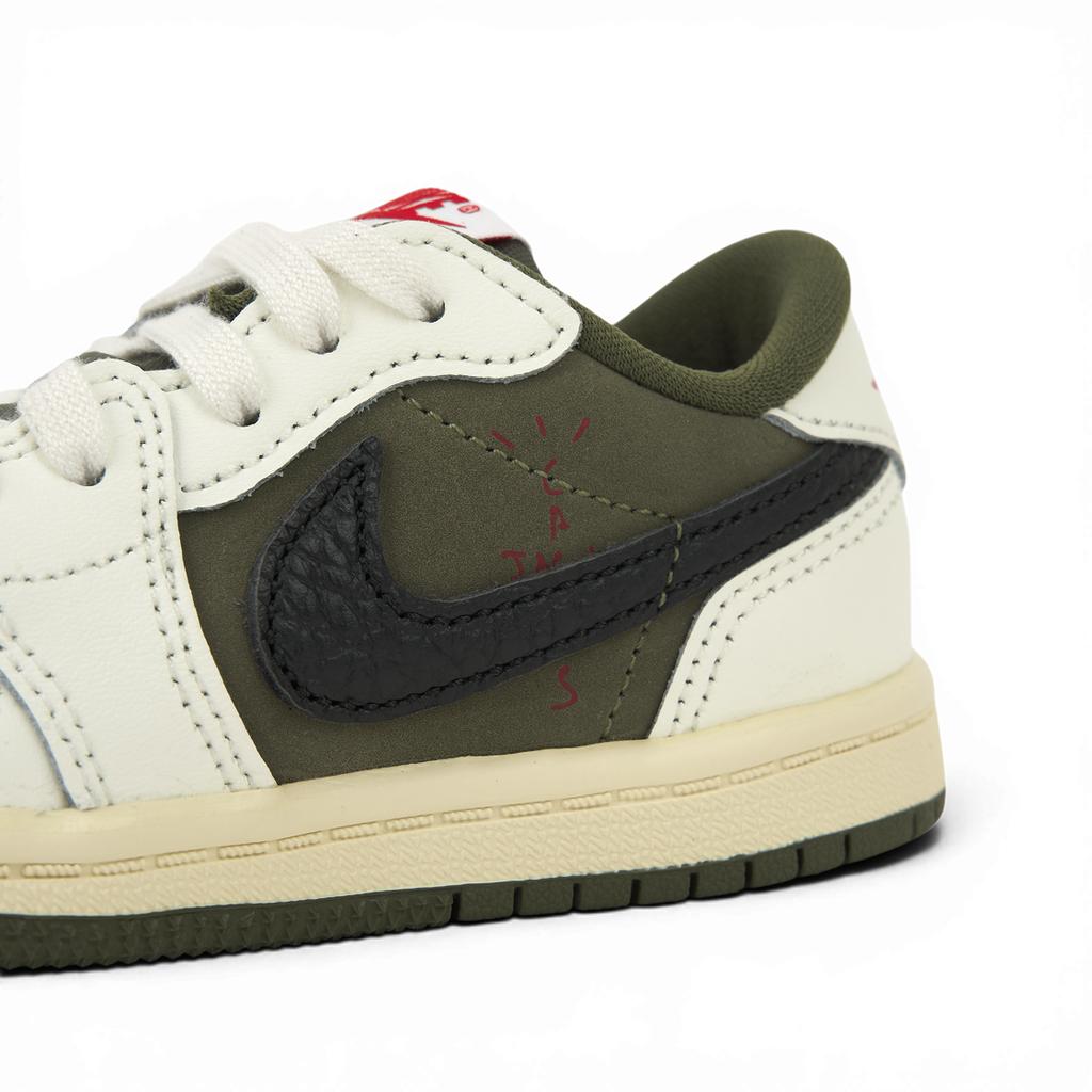 Travis Scott X Air Jordan 1 Retro Low OG SP TD Reverse Olive / Medium Olive Baby Sneakers Green Black Sail DO5441-200