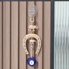 Turkish Blue Glass Eye Amulet Horseshoe With Elephant Ribbon Ethnic Wall Hanging Lucky Pendants Wind Chimes Home Car Decoration