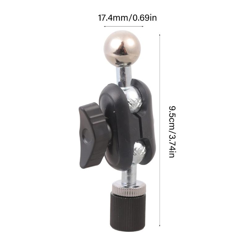 Plastic Metal Ball Head Adapter with 360 Rotation Capability for 1/4 to 17.4mm Conversion for Photography Vlog
