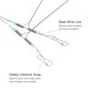 10Pcs Anti-Tangle Soft Steel Wire Rigs, 70LB Line with Luminous Beads, Complete Bottom Pulley Rope Set for Saltwater Sea Fishing
