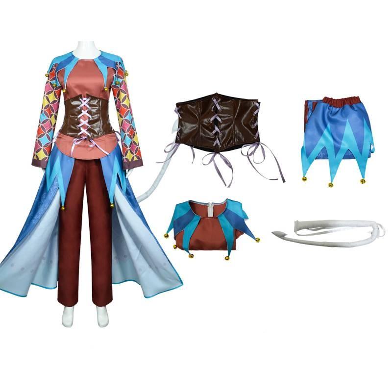 

3 Костюм для косплея Альфиры из Baldur s Gate, полиэстер, наряд барда для ролевой игры, специальные включенные персонажи S