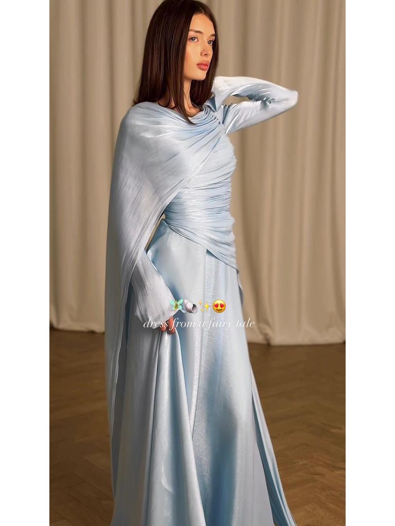 Europese & Amerikaanse Elegante Sprookjes Lentejurk - Maxi met Lange Mouwen en Zacht, Vloeiend Design