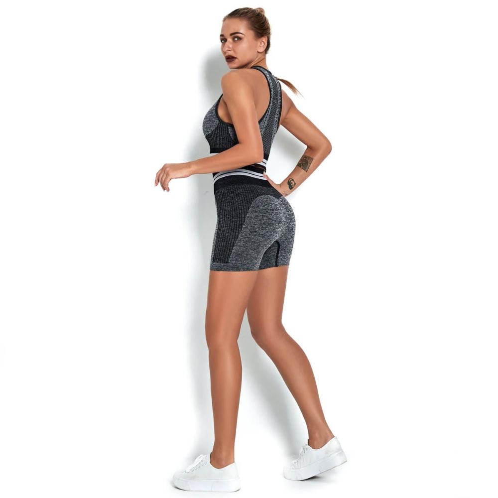 Sports outfit set top shorts fitness yoga two-piece for the gym xs S