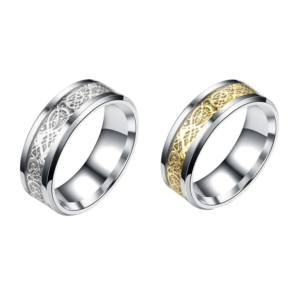 Men Ring Stainless Steel Plated Hand Jewelry Casual Party Holiday Dressing Clothing Decoration Circle Gift Craft