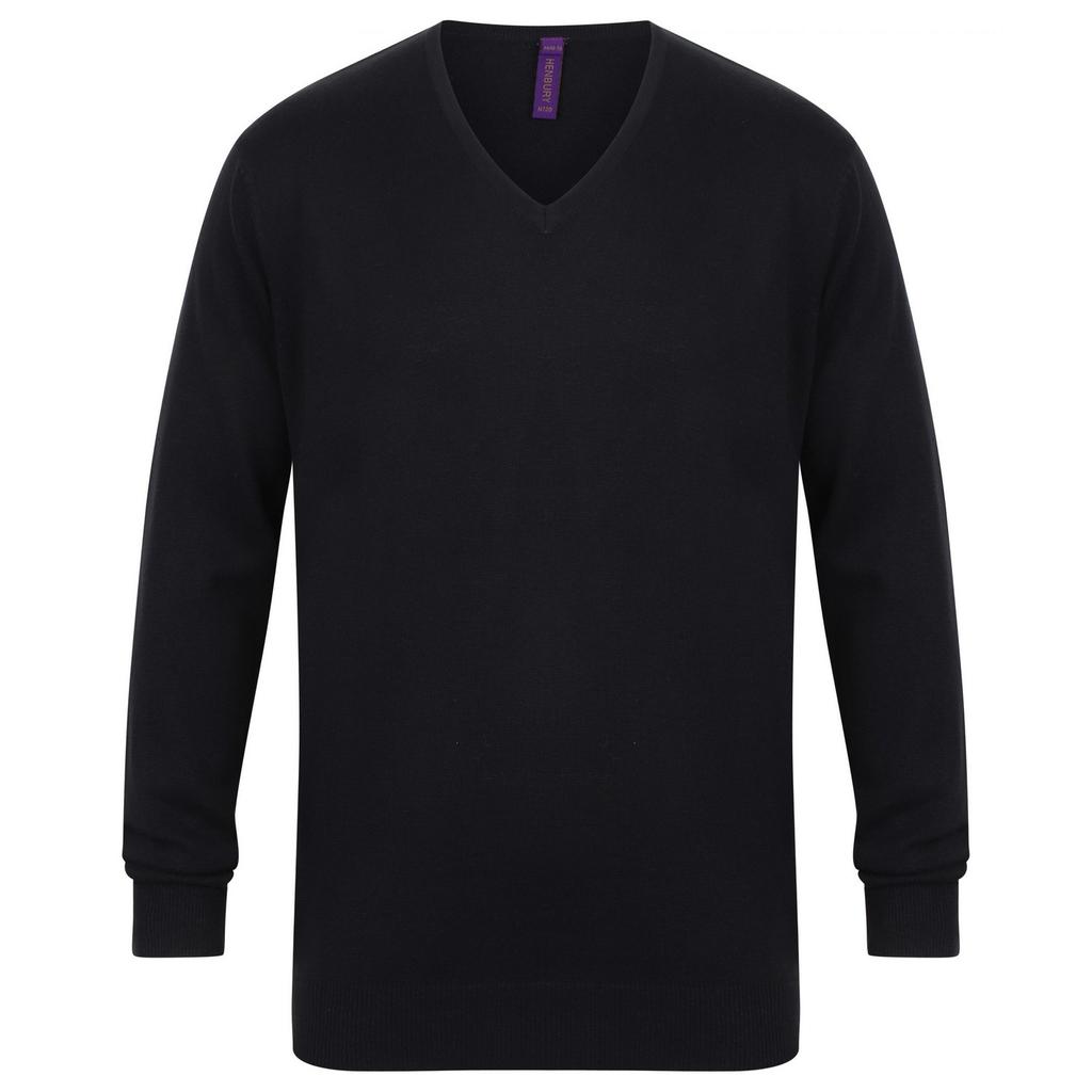 Henbury Mens Lightweight V Neck Jumper