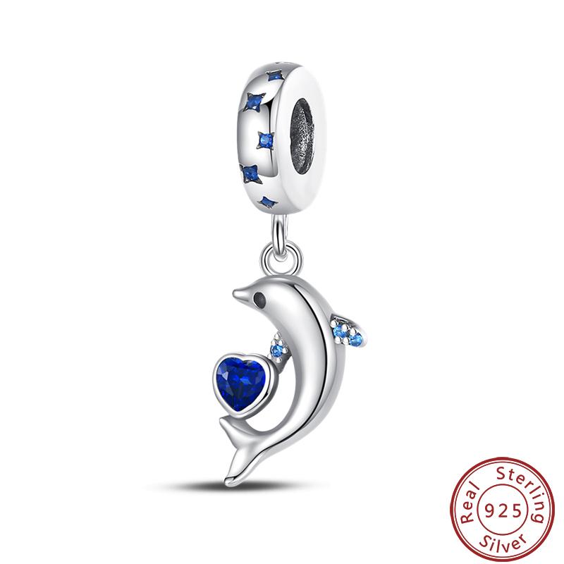 Luminous Ocean Series Copper Dolphin Turtle Octopus Charms Beads 3Mm Diy Fine Jewelry Gifts Making