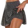 2023 Summer European/American Women's Solid Color Fake Two-piece Leggings Skirt