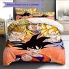 Roupa de Cama com Padrão de Desenho do Son Goku Decoração de Casa Presente de Aniversário (1 capa de edredom + 2 fronhas, sem enchimento.)