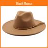 Vintage Wollfilz Fedora Hut mit breiter Krempe für Outdoor-Reisen und Freizeit