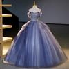Art Exam Evening Dress Shoulder 1011 New Vocal Dance ** Singing Tutu Dress Report Performance Dress Women