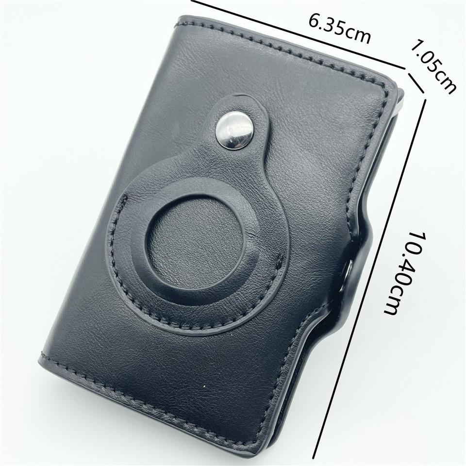 Airtag Cataramă Portofel Metal Aluminiu Cutie Carcasă Rfid Antifurt Glisare Suport card de credit Poșetă scurtă cu fermoar
