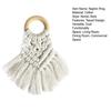 Napkin Ring Boho Style Cotton Rope Solid Wood Ring Tassel Decor Dinner Ring Handwoven Table Decoration