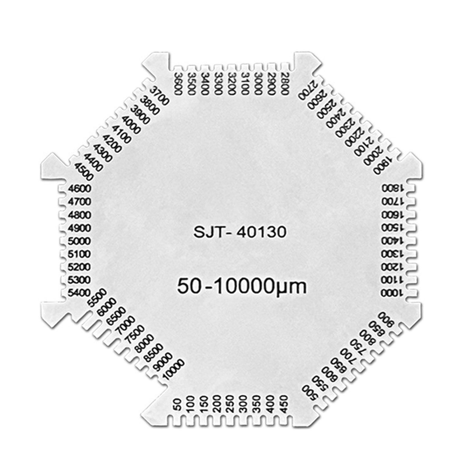 

Гребень для мокрой пленки из нержавеющей стали, толщиномер для мокрой пленки, восьмиугольный гребень для мокрой пленки, 50-10000um, профессиональный