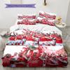 Arsenal Players Pattern Bedding Home Decoration Birthday Gift ( 1 Duvet Cover + 2 Pillowcase, Without Core),fan Merchandise.