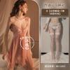 Transparent seduction suspenders front chest sharding bed flirting lingerie uniform with chest pads