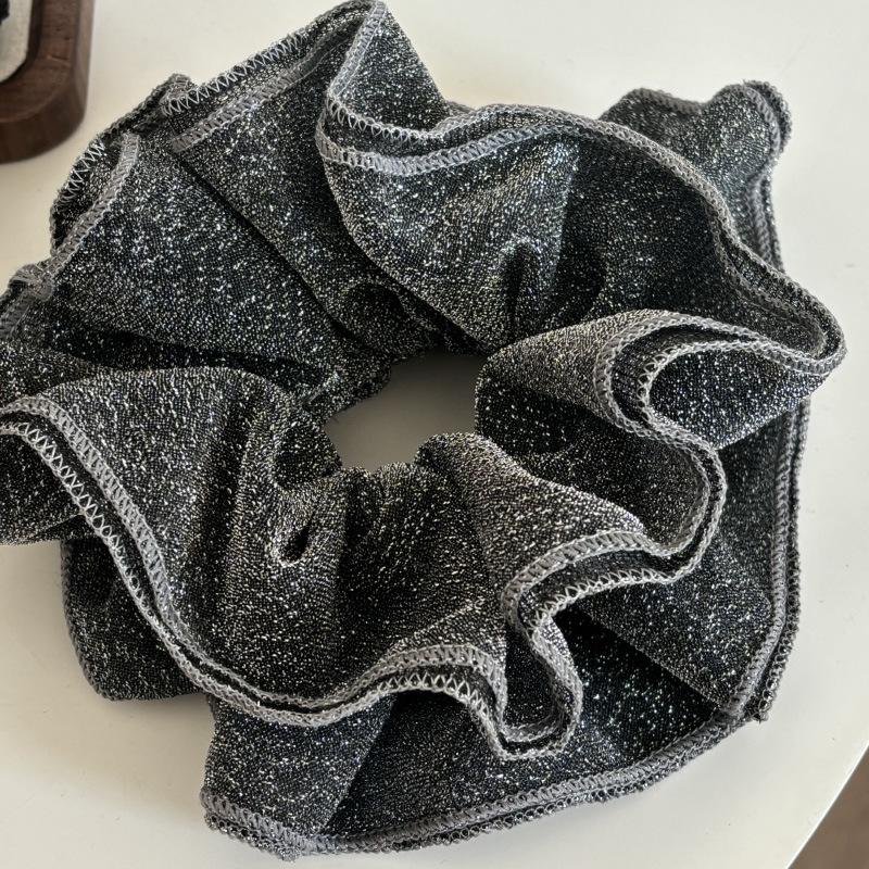 

Роскошная британская резинка-скранчи из кружева с блестками – Большой аксессуар для волос для конского хвоста для женщин