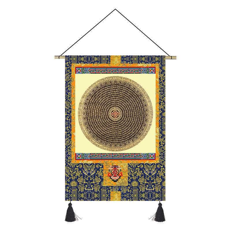 Tibetan Tapestry Fabric for Living Room or Bedroom: Thangka and Temple Wall Decorative Cloth