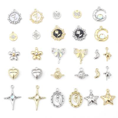 2Pcs Alloy Electroplating Pendant Charms For DIY Bracelet Earrings Making Jewelry Findings