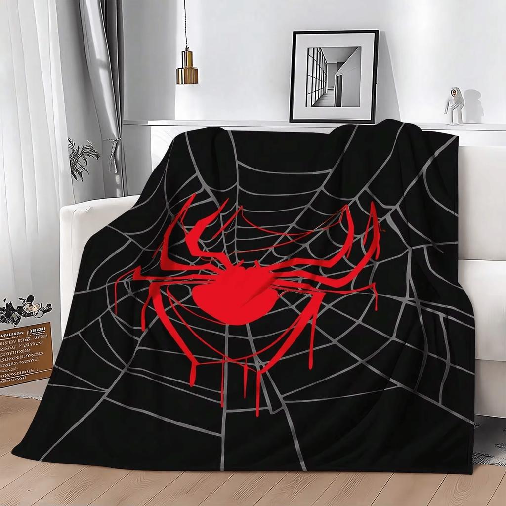 Halloween Flannel Blanket, 3D Printed Anime Ghost Throw Blanket, Skin‑Friendly for Bedroom Sofa, Multiple Size Single Twin King