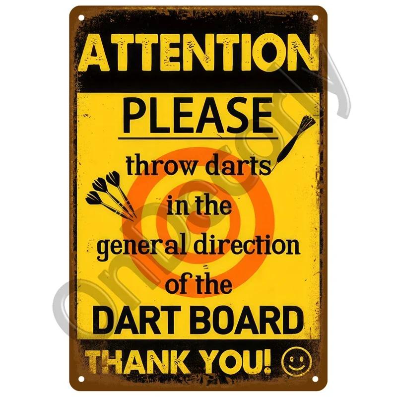 Retro Metal Warning Sign  Vintage Tin Wall Decor for Home Room Bar Garage Cafe Club Man Cave Pub  Mural Plate Poster Art