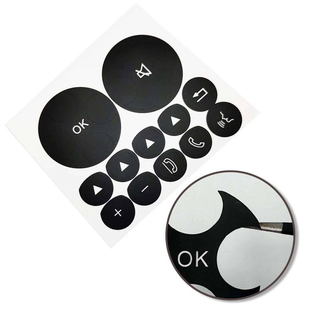 Black Button Overlay Button Repair Decal Black Overlay With Lettering Interior Compatibility For Mercedes-Benz W221