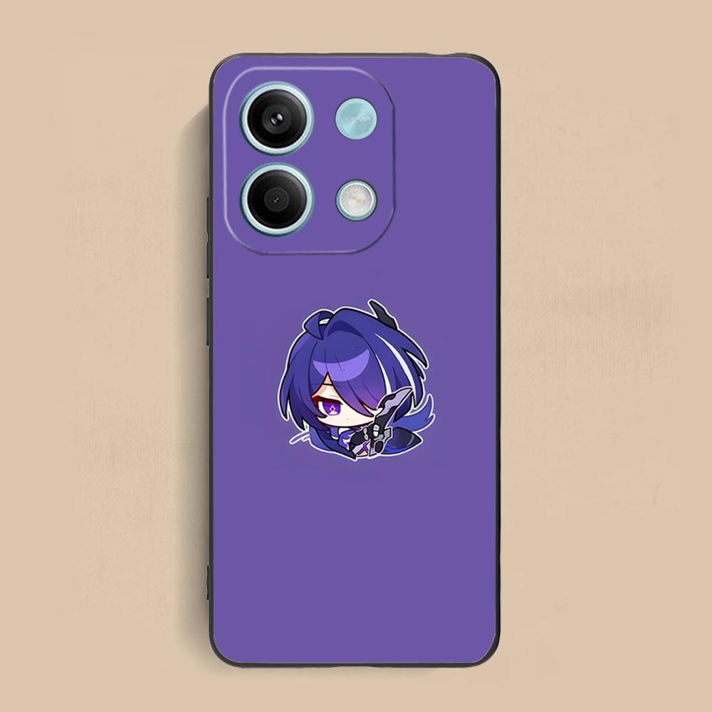 HSR Acheron Matte TPU Mobile Phone Case for Xiaomi Redmi Note 14 13 12 11 S Pro Plus 4G 5G Colorful Printing Cover