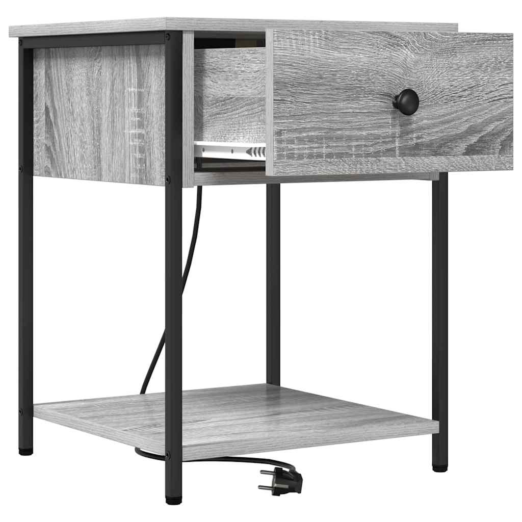 Nightstand Set (2 pcs) Grey Sonoma 42 x 41 x 56 cm Engineered Wood