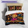 3pcs Custom Name Ballerina Capuchina Bedding Set Duvet Cover Closure Includes 1 Duvet Cover & 2 Pillowcases for All Seasons Bedroom Decor