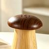 Wood Grain Mushroom Toothpick Box with Dust-proof Lid Vintage Toothpick Holder Dispenser Organizer Container for Home Office Restaurant