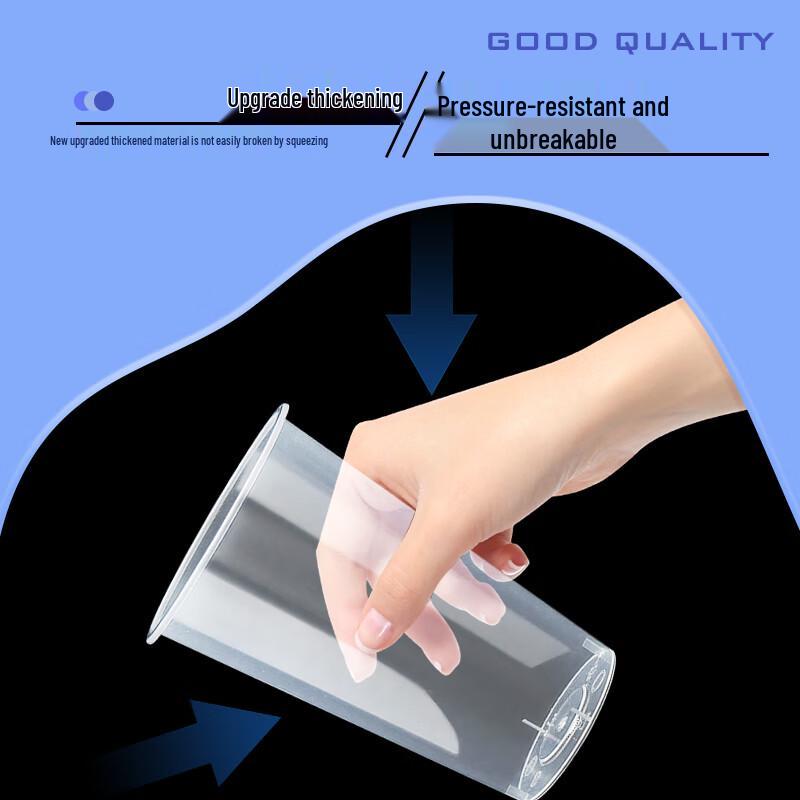 Webber 700ml Disposable PP Milk Tea Cups (Lidless)