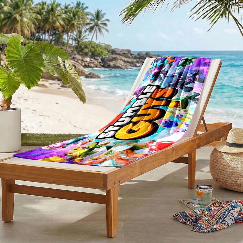 Stumble Guys Fashion Beach Towel: Ideal for Summer Adventures Soft, absorbent and quick drying suitable for swimming and bathing