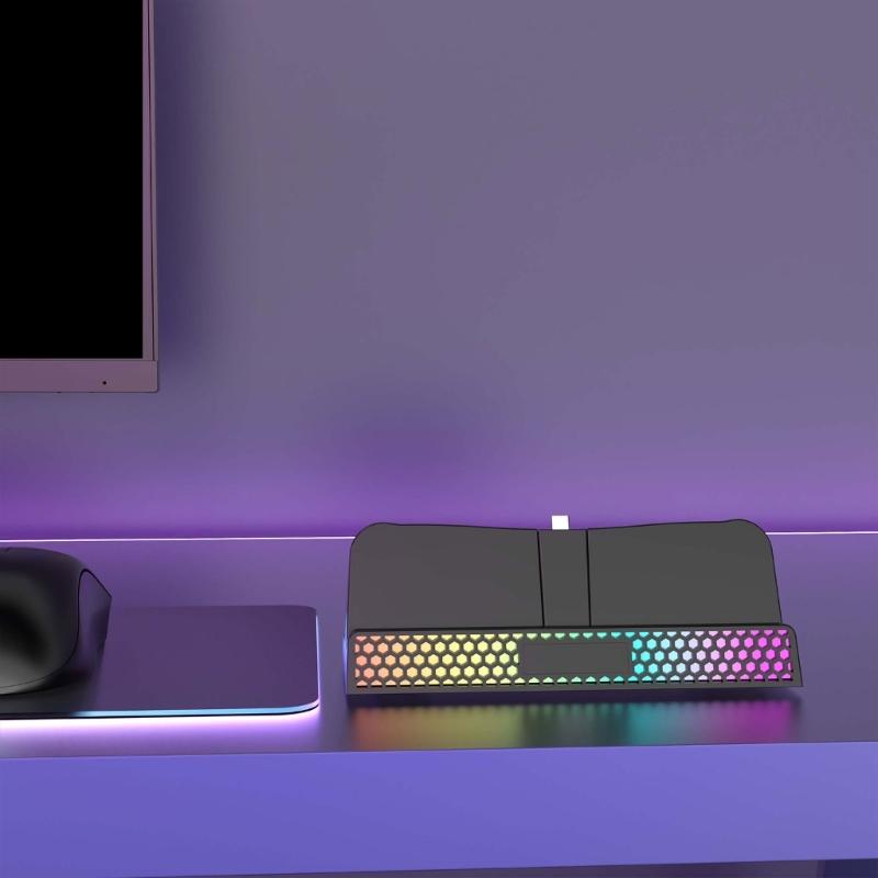 Charging Dock Station Game Console Charger Stand for Console Charging Holder with Light Tabletop Charging Base