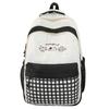 Schoolbag Female Korean Version Ins College Style Middle School Student Lightweight Backpack High Value Plaid Girls Travel Backpack
