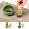 4-teiliges Matcha-Besen-Set Elegantes japanisches Matcha-Teeset Wiederverwendbares Matcha-Zubereitungsset mit 500 ml Keramik-Matcha-Schale Matcha-Besen