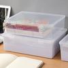 Organizzatore di Documenti in Plastica Ordinato Trasparente Forma Quadrata Scatola Contenitore Scatola Organizzatrice Trasparente Custodia da Scrivania per Documenti