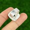 925 Silver Larimar Gemstone Solitaire Throat Chakra Handmade Wife Ring Size 8.5