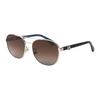 Brand Logo Metal Aviator Sunglasses Women's Black/Gold RAGLANGS06J