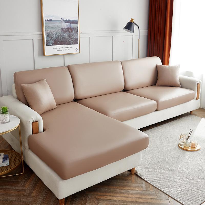 Solid Color Waterproof Elastic Sofa Cover - Modern & Simple Design