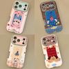 Suitable for Autumn and Winter Iphone17promax Apple 16 Mobile Phone Case 15 Plush Cartoon Animals 13 Leather Mobile Phone Case