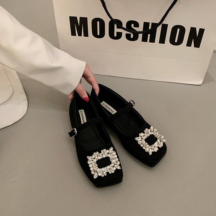 

Универсальные туфли-лодочки на толстом каблуке для женщин, юбка, весна 2025, новинка, бархатные теплые туфли Мэри Джейн на высоком каблуке, тренд 35