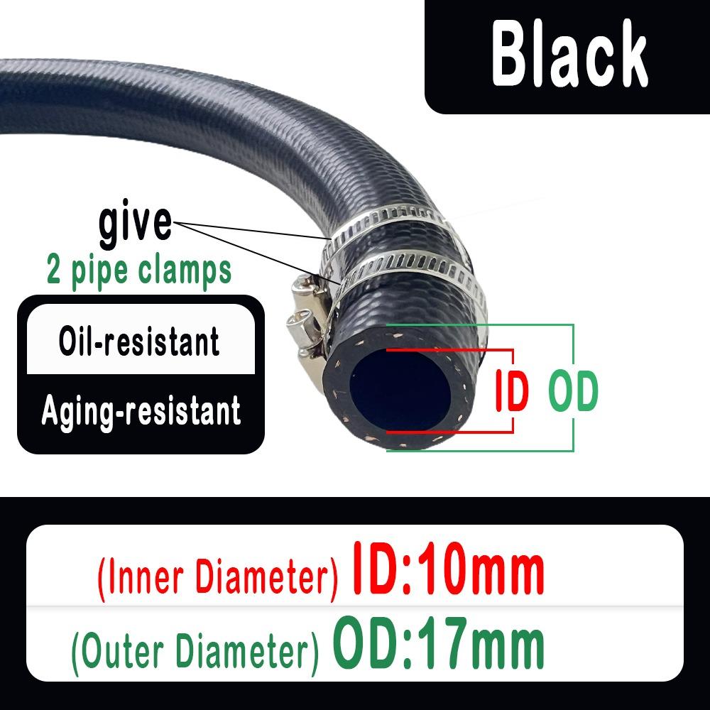 Multifunctional NBR Oil Resistant Hose ID 4 5 6 8 10 12 14mm Vacuum Hose Durable Car Fuel Hoses
