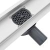 2 in 1 Shower Drain with 360 degrees  Siphon Silver 54 x 11 x 9.5 cm