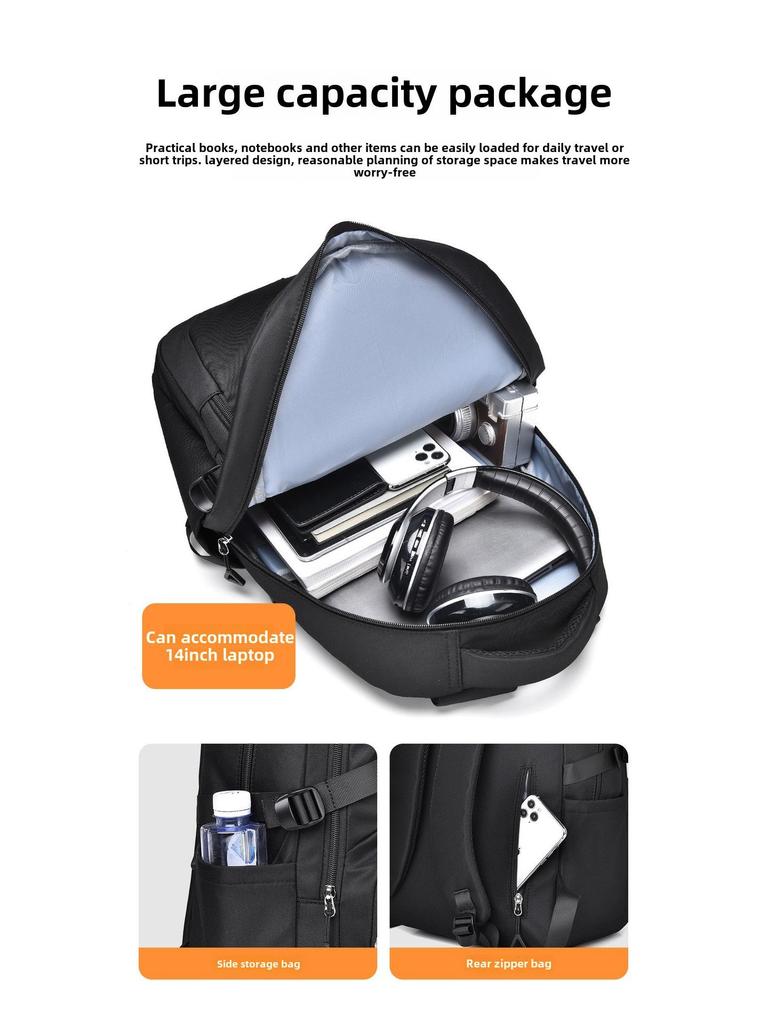 Korean Style Large Capacity Student Backpack - Simple Design for Junior High and College Students