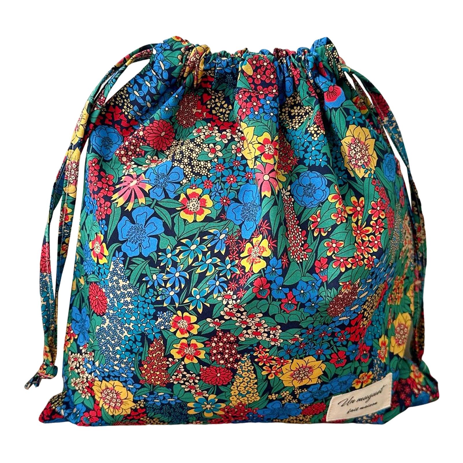 

Floral Drawstring Bags Gift Bags Multi-functional Small Objects Storage Bag for Wedding Birthday Party Favors