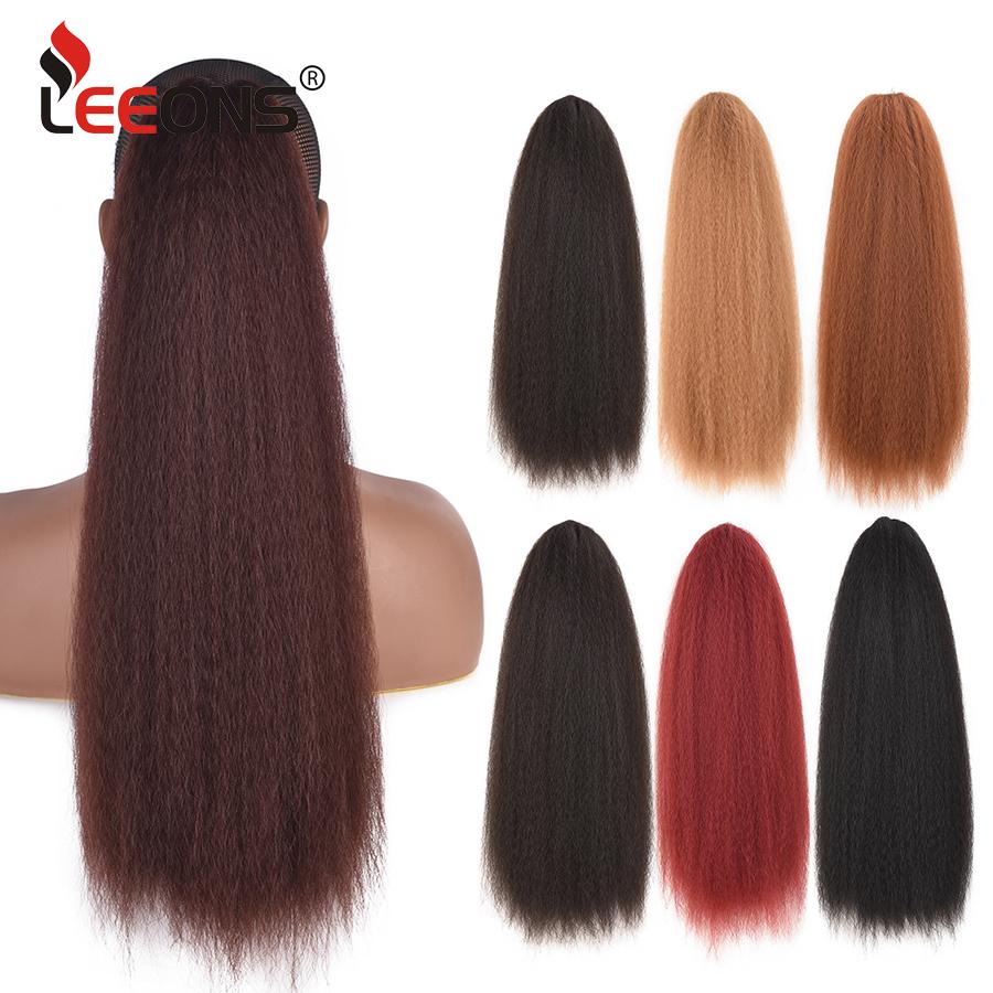 22 Inch Long Afro Kinky Curly Ponytail Synthetic Hair Pieces Drawstring Ponytail Hair Extensions False Hair Pieces