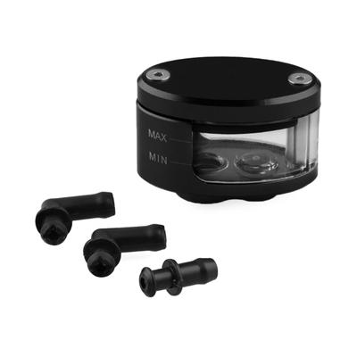 Tazza Serbatoio Liquido Freno Moto e Staffa di Supporto Contenitore Serbatoio Liquido Freno in Alluminio con Supporto per Moto