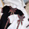 Mädchenkleid im klassischen Stil mit Schleife, mittlere und große Kinder, Bienenband, schmal geschnittenes Kleid